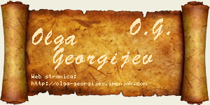 Olga Georgijev vizit kartica